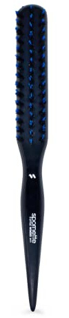 Spornette Boar Bristle Hair Brush for Women & Men - Little Wonder Small Teasing Brush - Create Slick Backs & Volume - Boar & Tourmaline Nylon Bristles for Back Brushing & Combing (Blue)