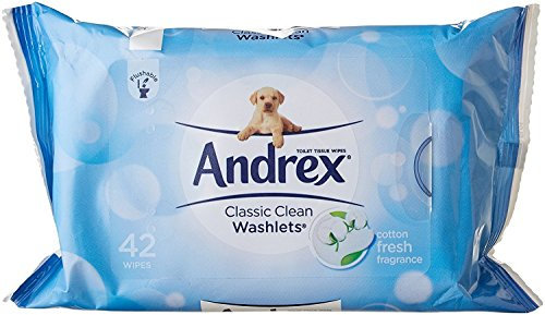 Andrex Washlets Flushable Toilet Tissue Wipes 12 Packs X 40 wipes( 480 wipes)