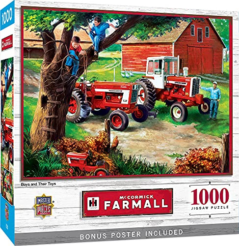 MasterPieces 1000 Piece Jigsaw Puzzle for Adults, Family, Or Kids - Boys and Their Toys - 19.25x26.75