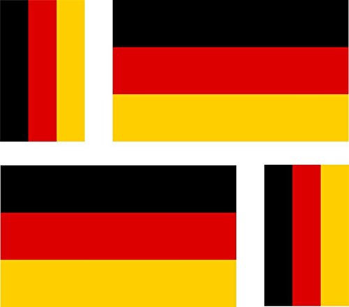 Akachafactory 4 x Autocollant Sticker Voiture Moto Valise pc Portable Drapeau Allemagne allema