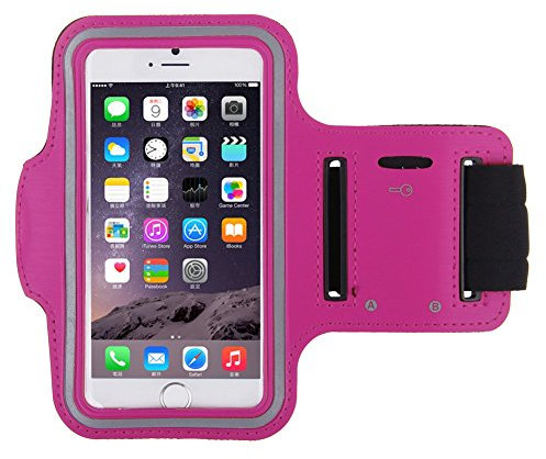 Urban Runner iPhone 6 (4.7 inch) Compatible Armband Case Cover For Running, Jogging, Cycling, Gym, Fitness, Tennis Secure Key Slot Suitable For Any Arm Size (Hot Pink)