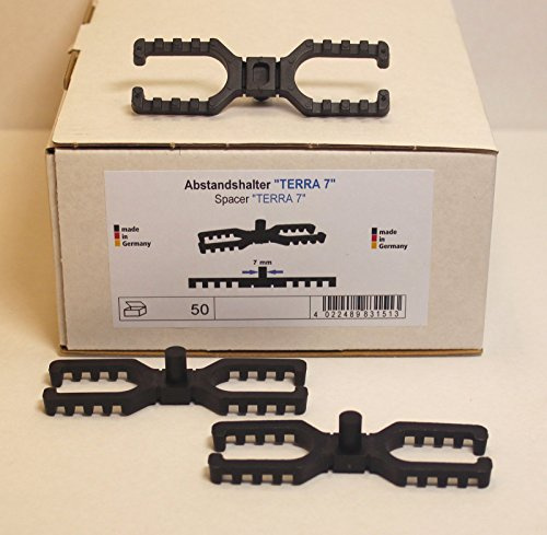 Terra 7 Abstandshalter mit 7 mm Dorn für Terrassendielen Distanzhalter Abstandhalter von 50 - 1000 Stück wählbar (500)