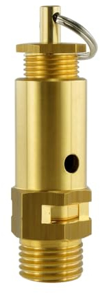 Fittingstore - Sicherheitsventil einstellbar 1–16 bar - nicht bauteilgeprüft - G 1/4 G 3/8 G 1/2 – Überdruckventil Entlüftungsventil Druckluft Kessel Kompressor (G 3/8, Einstellbereich: 1-6 bar)
