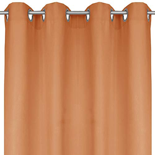 Bestlivings Blickdichte Braune Gardine mit Ösen in 140x245 cm (BxL), in vielen Größen und Farben