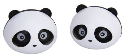 Generic 2 Stueck Schwarz Weiss Panda geformte Auto Lufterfrischer Parfuem mit Zwei Clips