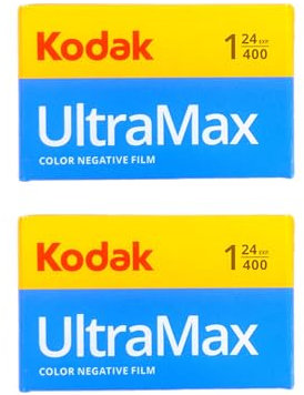 Kodak Ultramax 400 Lot de 2 Films négatifs Couleur (ISO 400) 35 mm 24 Poses