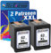 Tito-Express 2 Tintenpatronen kompatibel mit HP 62 XL 62XL Black wiederaufbereitet für Envy 5640 5643 5540 5545 5544 5548 5646 7640 OfficeJet 250 Mobile 200 5740 5742 5744 (schwarz, 2er-Pack)