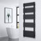NRG 1600x600 Flat Panel Heated Towel Rail Bathroom Rad Radiator Black