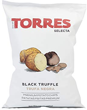Torres Selecta Trufa Negra - Premium Kartoffelchips Mit Schwarzem Trüffel (1 x 125 g)