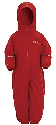 Regatta Great Outdoors Childrens Toddlers Splosh III Waterproof Rainsuit (12-18m) (Pepper)