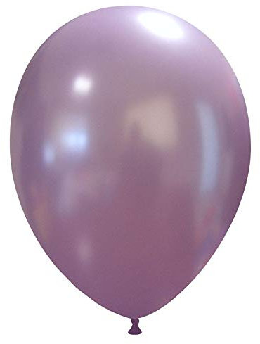 eventkauf 50 kleine Luftballons metallic/Pastell (Farbe wählbar) (Flieder, metallic)