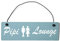 Homeyourself PIPI Lounge Dekoschild Türschild gelb mit Draht