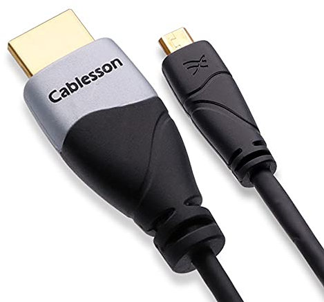 Ivuna 3m Micro (Type D) HDMI High Speed Cable with Ethernet (v1.4a / 2.0) Gold Plated 3D 1080p 4k2k - Connecting Devices using the Micro HDMI connector for tablets, Digital Cameras, Mobile Phone.