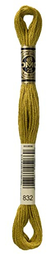 DMC 6-Strand Embroidery Cotton Floss, Golden Olive