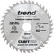 Trend Wood Circular Saw Blade, 190mm Diameter, 30mm Bore, 40 Teeth, 2.4mm Kerf, +10° Hook, TCT, Fine Finish, CSB/19040
