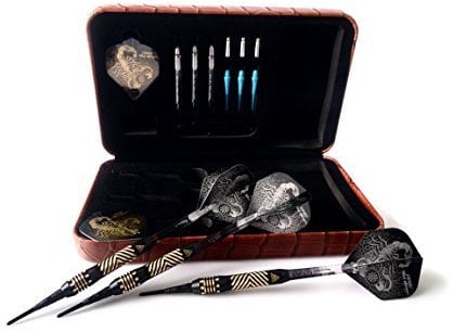 CUESOUL Black Scorpion Deluxe Soft Dartpfeile Set with Luxury Case, 16 gram (B2307)