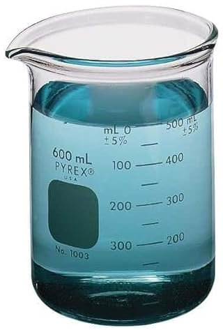 Pyrex Brand Heavy-Duty Beaker, 1000 ML, PE, 50 mL Graduations, 1.0 count