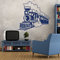 Vinyl Wandtattoo Welt Zug Lokomotive Kinder Eisenbahn Wandaufkleber Wandsticker Wanddekoration Fototapete Dekoration für Kinderzimmer Schlafzimmer Wohnzimmer Arbeitszimmer Kabinett Zimmer M123