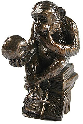 Wolfgang Hugo Rheinhold - Affe mit Schädel Skulptur Plastik Figur