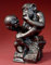 Wolfgang Hugo Rheinhold - Affe mit Schädel Skulptur Plastik Figur