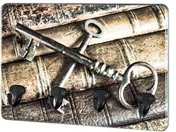 HAKU Möbel Schlüsselboard Motiv, schwarz, MDF, Metall - Maße: B 30 cm x H 21 cm x T 6 cm, Style: Modern