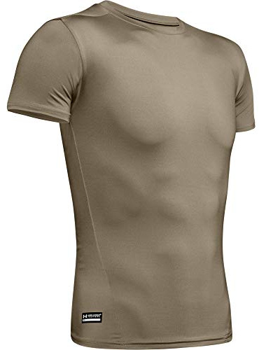 Under Armour Men TAC HeatGear COMP T, Cooling and breathable running shirt for men, athletic t shirt with anti-odour material