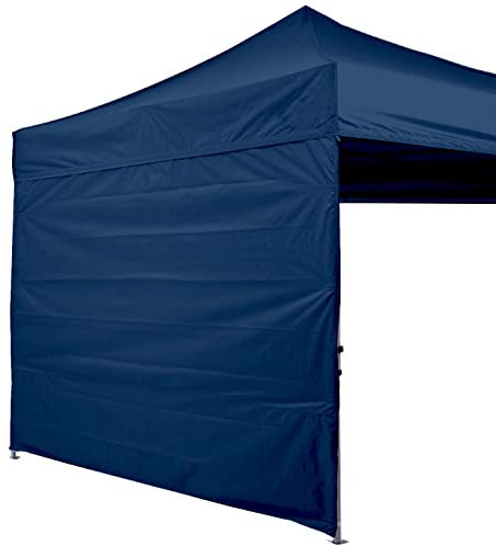 ABCCANOPY Sonnenwand für 3 x 3 m, gerades Bein, ca. 3 m Seitenwand (1 Panel) mit Tragebändern, Marineblau