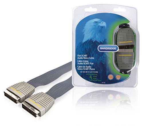 Bandridge BVL7305 Câble vidéo audio péritel plat SCART M 5 m