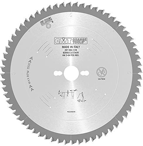 CMT ORANGE TOOLS 297.064.11M - KREISSÄGEBLATT FÜR EISENFREIE LAMINATE/PLASTIK 280X3.2X30 Z=64-6° TRAPEZ.