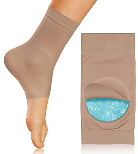 Medipaq Gel Ankle Support Socks for Women & Men - Single Support of Ankle Support for Women & Men - Foot and Ankle Support for Ligament Damage - Plantar Fasciitis Socks & Achilles Tendon Support