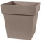 EDA - Pot de Fleur Carré Toscane 32 cm - Volume 22 L - 32 x 32 x 32 cm - Taupe