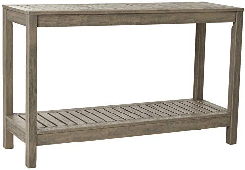 Cambridge Casual West Lake Konsolentisch aus Massivholz – verwitterte graue Oberfläche – langlebiger und stilvoller Akzent-Pflanztisch für Terrasse, Deck, Veranda, Garten und Außenbereiche
