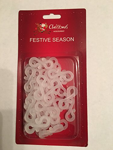 SEASON DECORATION 36 x Gutter Hanging Hooks/Clips for Christmas Xmas String Lights Outdoor/indoor/mini