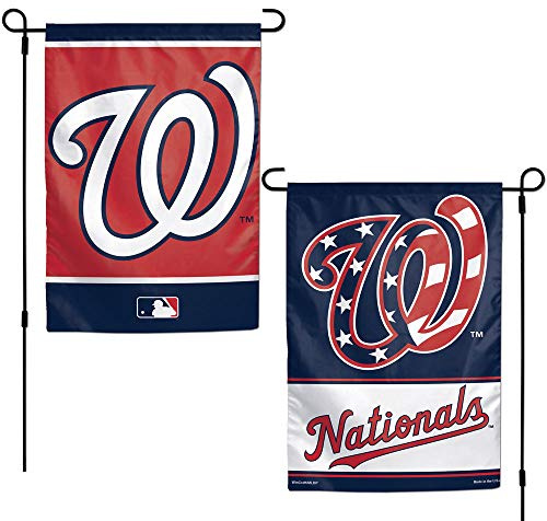 MLB Washington Nationals Flag12x18 Garden Style 2 Sided Flag, Team Colors, One Size