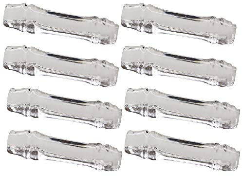 8 Piece Fashion Transparent Glass Chopstick Rest Spoon Fork Knife Holder (bamboo)