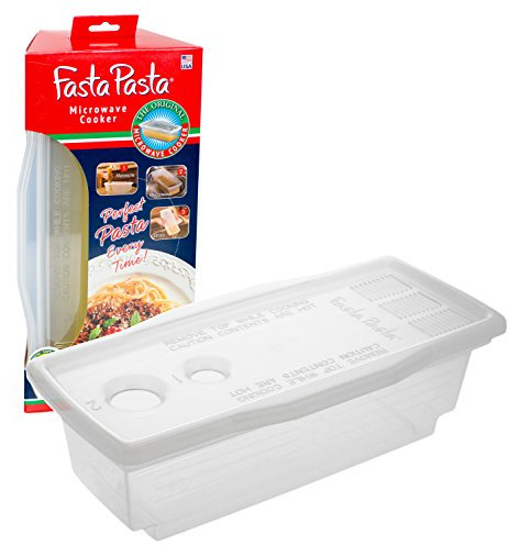 Fasta Pasta Microwave Pasta Cooker - The Original No Mess, Sticking or Waiting For Boil