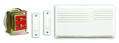 Heath Zenith 102-A Wired Door Chime Contractor Kit with Mixed Push Buttons, White
