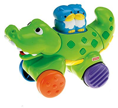 Fisher Price Spielzeug - Infant Amazing Animals Press and Go Gator - Kleinkinder zwischen 6-36 Monaten.