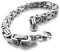 MunkiMix 8mm Königskette Herren Armband Edelstahl Byzantinisch Kette Armband Männer Armbänder Für Damen Jungs (Silber Farbe, 230mm Längen)