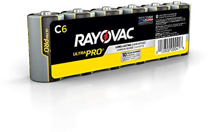 Rayovac C Batteries, Ultra Pro C Cell Batteries Alkaline, 6 Count