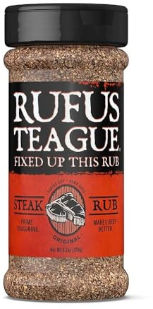 Rufus Teague Steak Rub BBQ Gewürz | Kräftige Trockenmarinade für Rind & Steaks Rauchige Grillgewürzmischung mit Pfeffer Knoblauch & Kräutern