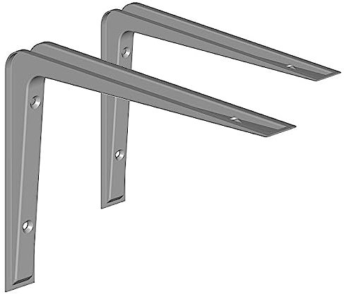 Element System 18133-00139 Regalkonsole Alido/Regalträger / 5 Größen / 3 Farben / 2 Stück/grau/ 155 x 220 mm, 155x220 mm