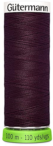 Gutermann Recyceltes Polyester-Faden, 10 m, Weinrot