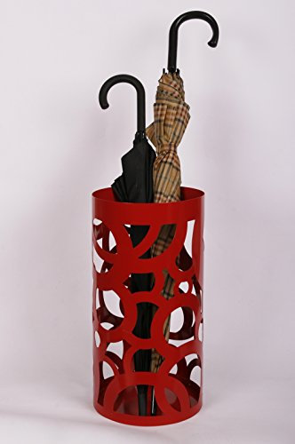 Regenschirmständer Design Circle, 49 x Ø 22,5 cm, rot, Marke: Szagato, Made in Germany (Schirmständer, Schirmhalter, Regenschirmhalter)