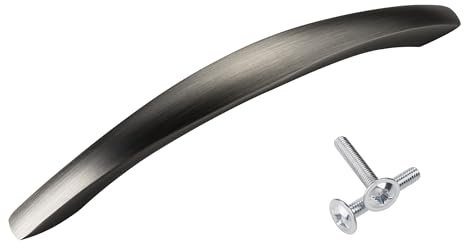 SOTECH 15 x Möbelgriff DEJA BA 128 mm Edelstahloptik dunkel | Bügelgriff Bogengriff