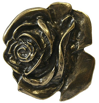 Dark Dreams Gothic Mittelalter Buckle Gürtelschnalle Rose Schnalle für Gürtel Blume Rosen Rose in altmessing