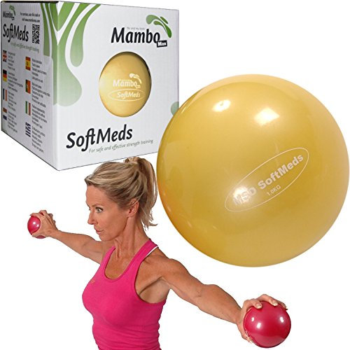 Msd SoftMed Medizinball, 1 kg, 12 cm, weich, aufblasbarer Ball für Pilates, Fitness