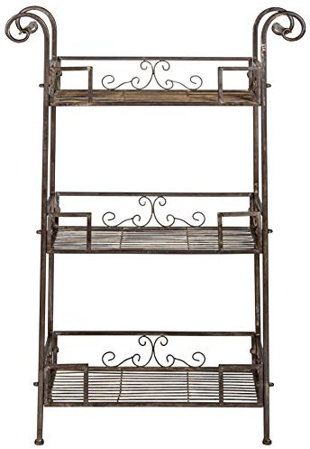 Safavieh Outdoor Collection Noreen Antique White 3 Tier Shelf