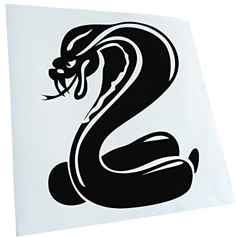 Kiwistar - Adesiva per Auto - Simbolo Cobra-Testa di Serpente-Nero 70 - Nero - Scritte per Camion, Moto, Bici, Veicoli, Laptop, Camper, Autobus - Tuning