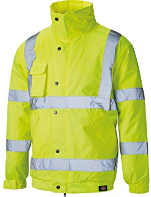 Dickies Hi-Vis Bomber Jacket, Yellow, XXXXL